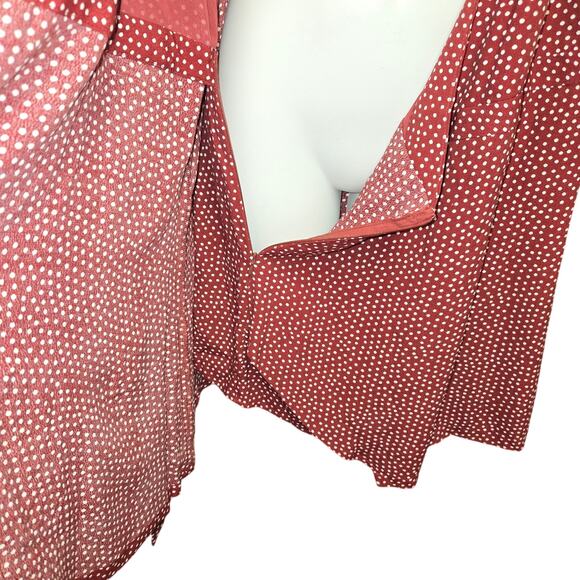 Loft Womens Size 16 Romper Flowy Wrap Tie Polka Dot Shorts Beach Vacation - Picture 8 of 16